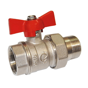 Клапан шаровый с американкой "Бабочка" F*МCB 3/4в/н "Галлоп"