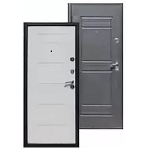 Дверь входная "Монарх Горизонт", 960*2050*70мм, левая, металл - "Черный шелк", МДФ "Беленый дуб" Прим Восток
