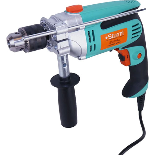 Дрель ударная ID2199A 980Вт 0-2800об/мин, 0-42000уд/мин/ патрон 13мм, метал редукт Sturm!