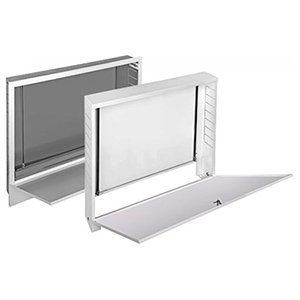 Шкаф коллекторный "Wester" ШРВ-4, встраиваемый, 850*120-180*648-711мм