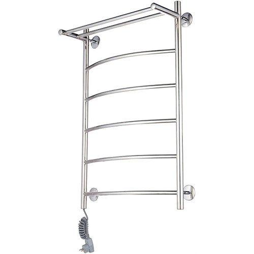 Электрический полотенцесушитель AQUATTRO Электро лесенка 1&quot;, с полкой, Дуговая П5, 500х800, терморегулятор, белый [1]