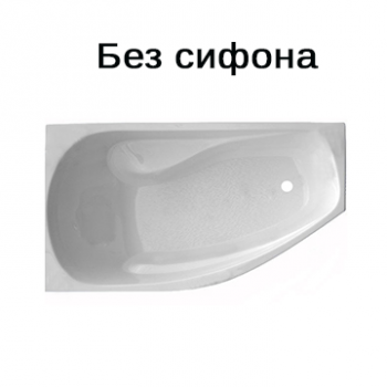 Ванна акриловая "Скарлет", 1670*960*581мм, правая, экран, без сифона