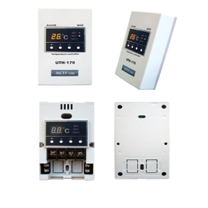 Терморегулятор "UTH-170" 4кВт, открытой установки, электронный 70*120*25мм, белый