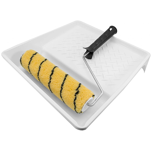 Набор "Универсальный": ванночка 320х350мм + валик 180мм, полиакрил тигр, ворс 11мм, ролик d=42мм, ручка d=6мм, DECOR