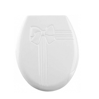 Сиденье для унитаза Libero "Бантик" белая