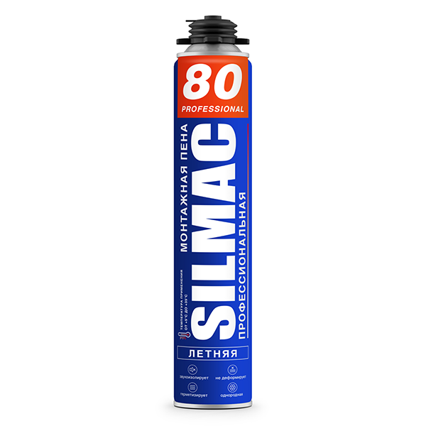 Пена монтажная  летняя &quot;SILMAC Professional&quot; 80, 1000гр