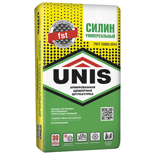 Штукатурка цементная Юнис Силин Универсальная, 25кг