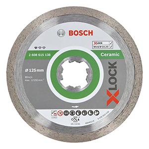 Диск "Bosch" алмазный 125*22,2*1,6мм "Standard for Ceramic" X-LOCK, 3165140933360