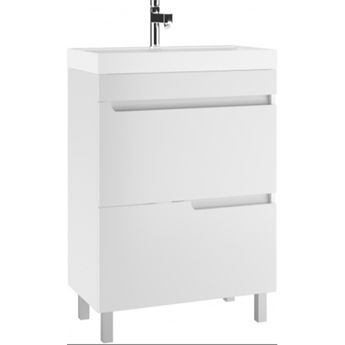 Тумба "Julia 70", белая с умывальником "Alba 70", с 2-мя ящиками