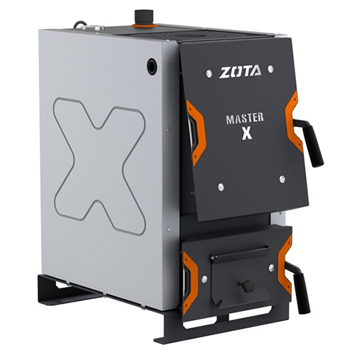 Котел угольный "ZOTA Master-X" 32кВт, стальной, D-дымохода 150, площадь обогрева до 240м2