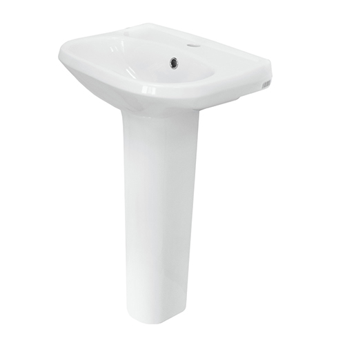 Умывальник "Sanita, Комфорт" белый с пьедесталом "Самарский"