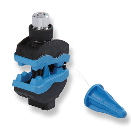 Герметичный изолированный прокалывающий зажим "SLIW56R", магистраль изолированный-25-150Al/Cu; отпайка изолированный-6-35Al/Cu, "Ensto"