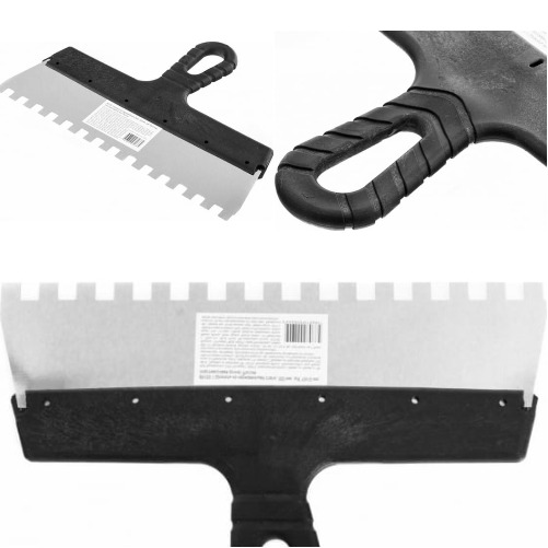 Зубчатый шпатель, 10*10мм, 300мм, Decor, Россия