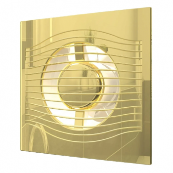 Вентилятор "Era" вытяжной "SLIM 4C Gold" D100, 7,8Вт, осевой, с обратным клапаном, золотой