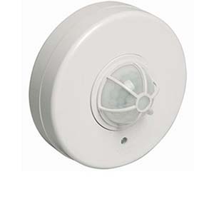 Датчик движения "ИЭК" ДД 024В, белый, максимальная нагрузка 1100Вт, угол обзора 180-360 градусов