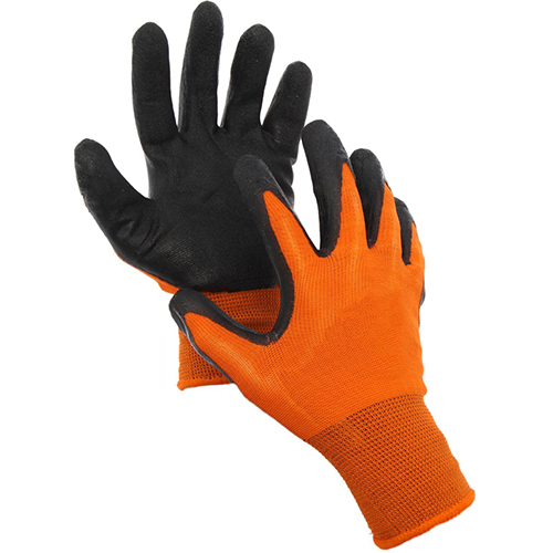 Перчатки оранжевые, с  латексом