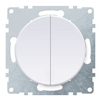Выключатель 2-кл. "Florence" с/п, белый (без рамки)