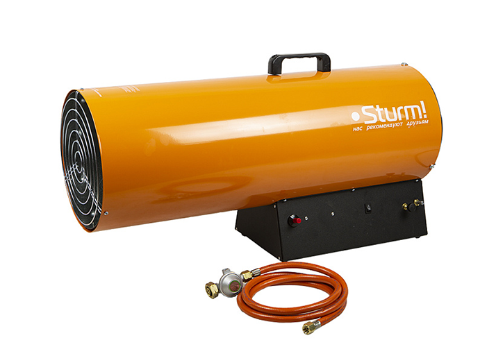 Пушка тепловая газовая GH9170VRF, 75кВт, производ. 2000м3/час, расход топ. 4кг/ч, прямой нагрев, "Sturm!"