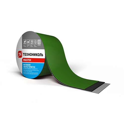 Самоклеящаяся герметизирующая лента "Nicoband" зеленая, 0,1*10м