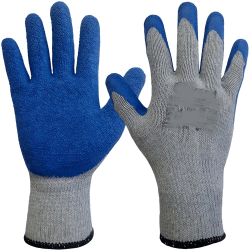 Перчатки утепленные, серые с темно-синим латексом, 1уп/6шт