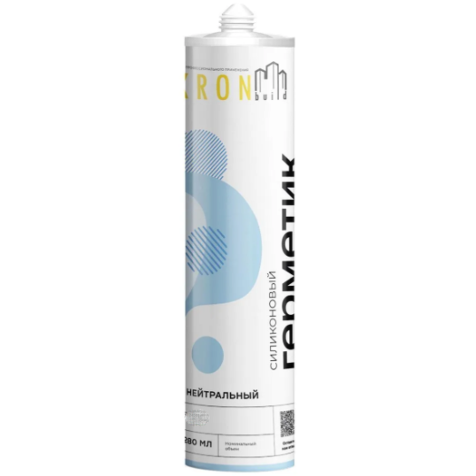 Герметик силиконовый нейтральный "KRONbuild", 280мл, белый
