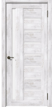 Дверное полотно Рада Вертикаль", 700*2000*38мм, остекленное/матовое, ПВХ, "Ель Альпийская"Дубрава Сибирь