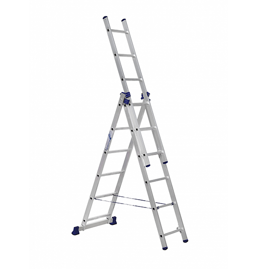 Лестница-стремянка "Алюмет" алюминиевая H3-6, 3 секции длиной по 1,68м