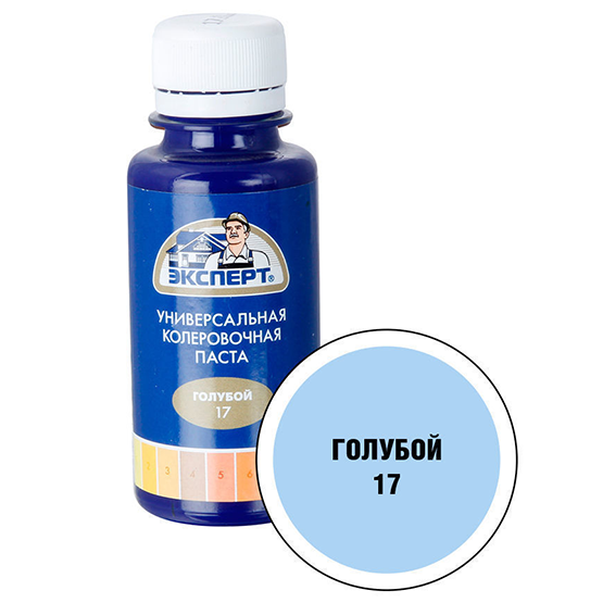 Паста колерная универсальная "Эксперт", 100мл, "Голубой"