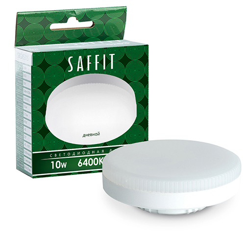 Лампа светодиодная 10Вт GX53 220В 6400К SBGX5310 "Saffit"