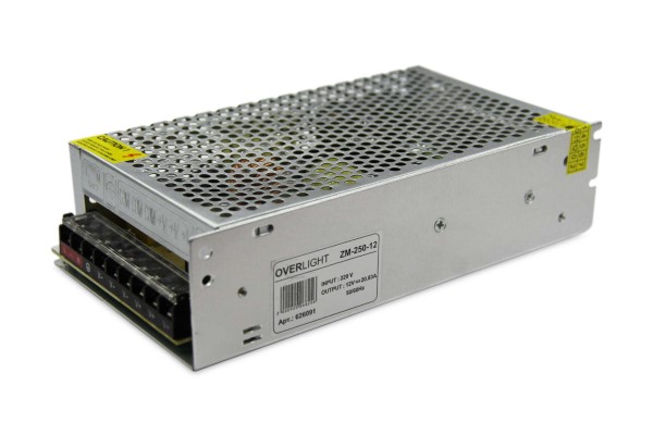Драйвер "ZM 250-12"  для светодиодной ленты 250Вт, 12В, 20.83A, IP20
