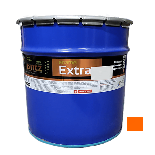 Эмаль оранжевая ПФ-115 ГОСТ "Бриц", 20кг