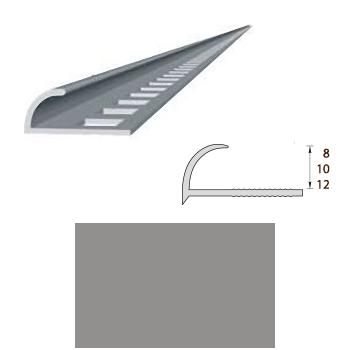 Раскладка, 9-10мм, L=2,5м, наружная, &quot;Серая&quot;