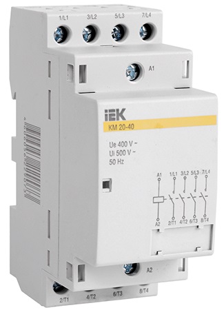 Контактор модульный КМ20-40M АС 230В 20А "ИЭК"