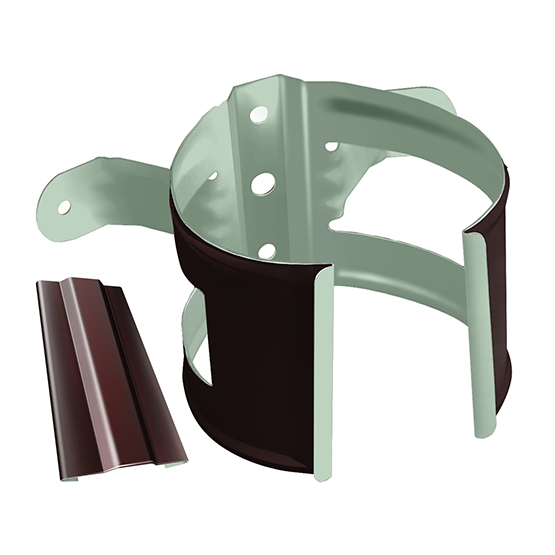 Металлический кронштейн трубы на дерево "Шоколад" "Optima" d=90