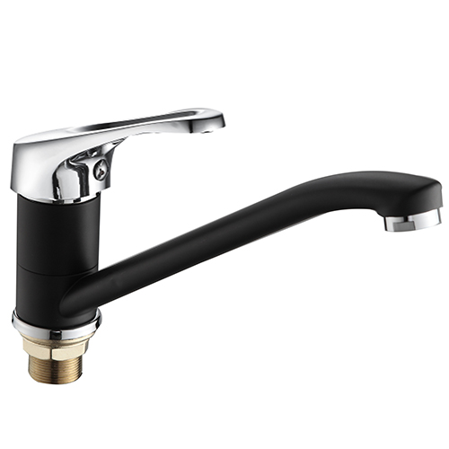 Смеситель "Aquattro Q01-3152" одноручковый для кухни, черный матовый, без подводки