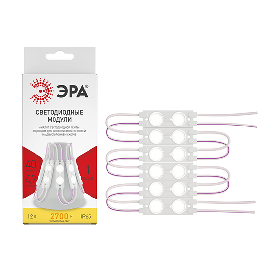 Модуль светодиодный "Эра" SMD2835, 5м, 8Вт/м, 2700К, 12В, IP65