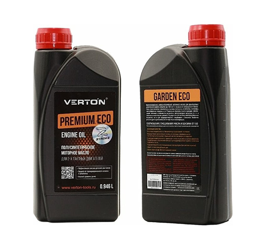 Моторное масло полусинтетическое для 2-х тактных двигателей  VERTON PREMIUM ECO 0,946 Л
