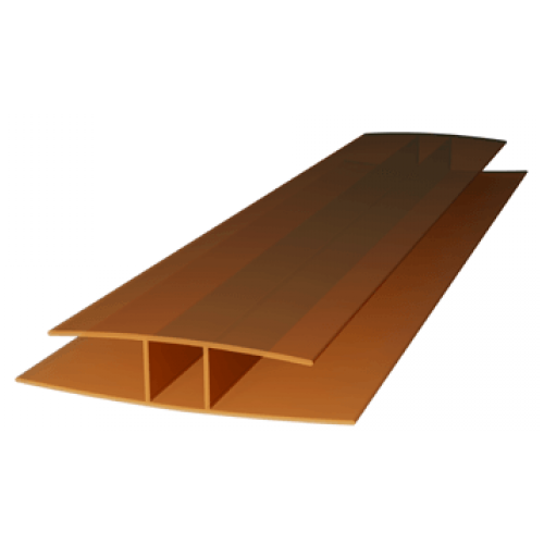 Профиль соединительный неразъемный 6000*8мм, бронза ROYALPLAST HP 6