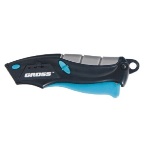 Нож &quot;Gross&quot; ремонтно-монтажный 100мм, авто выброс-возврат лезвия, 2 запасных лезвий