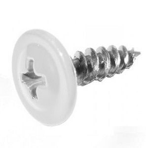 Саморез по металлу с прессшайбой белый острый СММ 4,2*25мм RAL9003