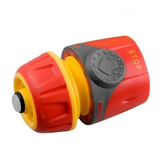 Соединитель "Grinda" шланг-насадка с автостопом, пластмассовый с TPR, d=3/4"