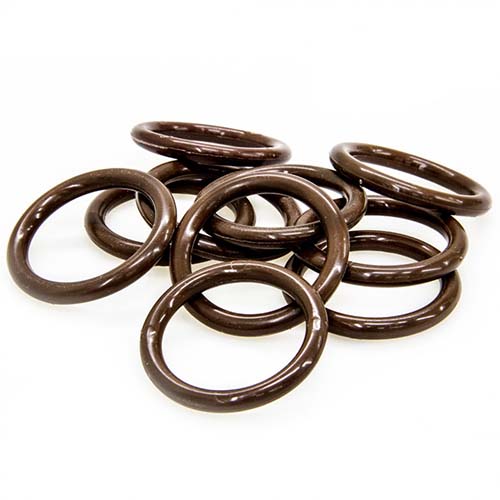Кольца "MAGELLAN" орех пластик, тонкие, 10шт.