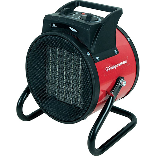 Тепловентилятор керамический Энергомаш, 3,0/2,0кВт, 2 режима, термост, защита от перегрева