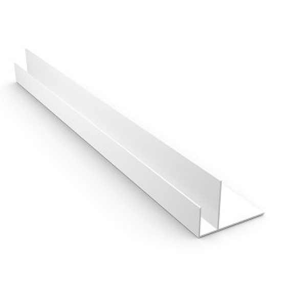 F - профиль для панелей, 8мм, L=3м, белый глянец