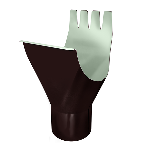 Металлическая воронка желоба "Шоколад" "Optima" d=125