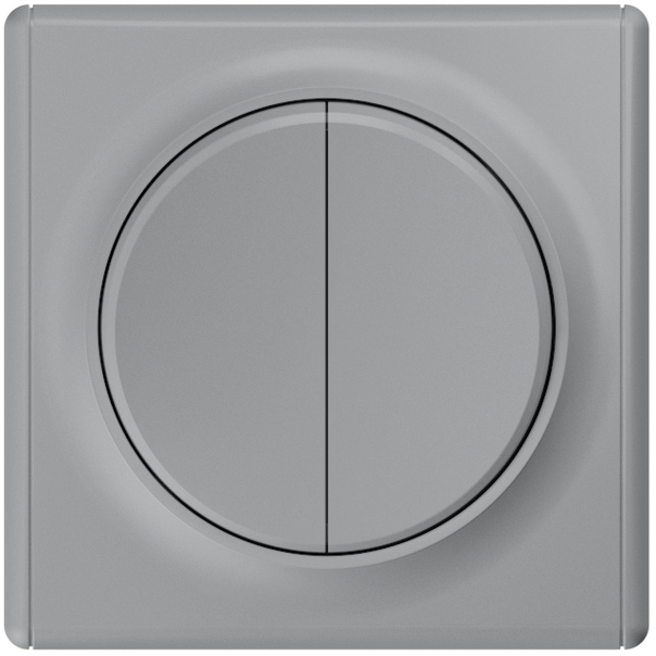 Выключатель 2-кл. "Florence" с/п, серый (без рамки)
