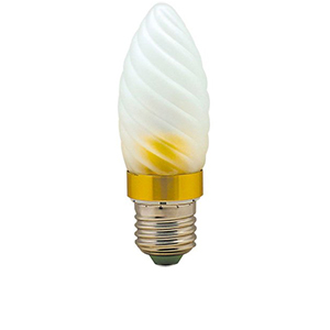 Лампа светодиодная "FeronLB-77" Е27, 3,5Вт, 220В, 2700К, 300Лм, свеча матовая, золото