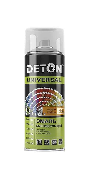 Эмаль акриловая аэрозольная зелёный мох "DETON Universal", 520мл