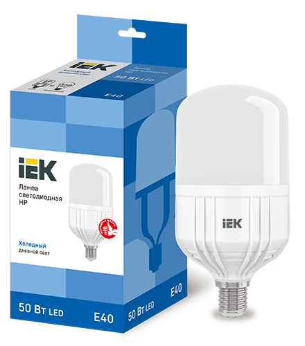 Лампа светодиодная  50Вт Е40 220В 6500К "ИЭК"