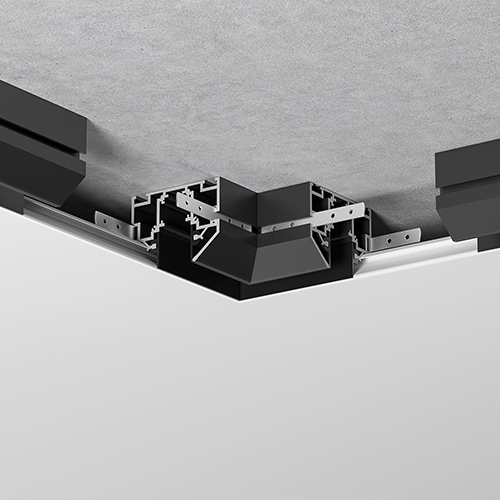 Коннектор угловой Slim Magnetic внутренний для шинопровода в натяжной потолок 85204/00 (черный) 85205/00